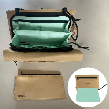 日本品牌 Kirakuu便攜旅行袋  啡色